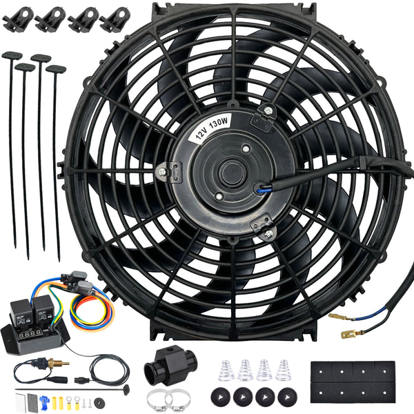 12-13 Inch 130w Electric Fan Digital Adjustable 1/8" Thermostat Switch Wiring Kit