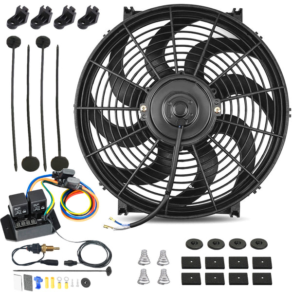 14-15 Inch 130w Electric Fan Digital Adjustable 1/8 Thermostat Temp Switch Kit