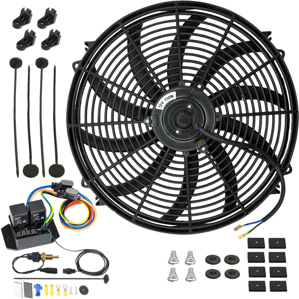 16-17 Inch 130w Electric Fans Digital Adjustable 1/8 Thermostat Temp Switch Kit